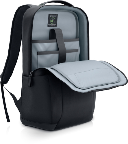 Miniatura 4 de MOCHILA DELL Bolsa delantera, Bolsa lateral, Hasta 15.6", Tela, Plástico, Poliéster, Negro, Resistente a la suciedad, Resistente al agua