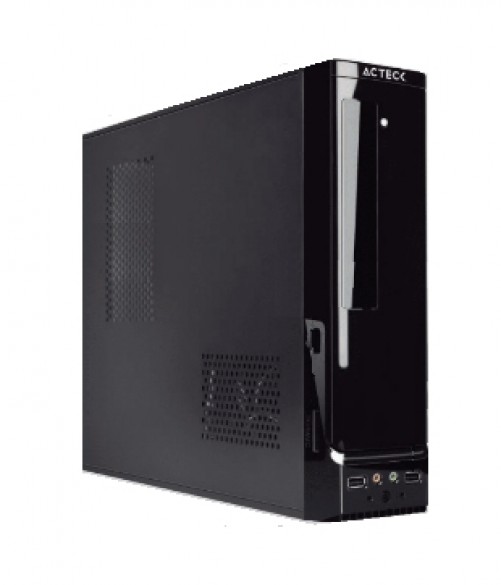 Gabinete Acteck Slim Atom PSU 450 W, PSU Si, Negro