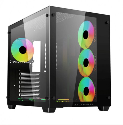 Gabinete Balam Rush Tank Pro GM930 Midi Tower, ATX,Micro ATX,Mini-ITX, Ventana lateral, 4x Ventiladores, Negro