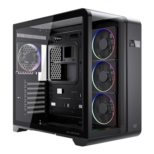 Gabinete Balam Rush Tank Expert Curve 7400 Midi Tower, PSU No, Vent. 1x 120 mm, Negro