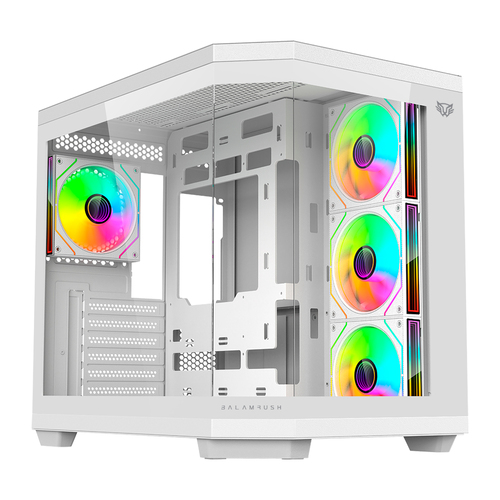 Gabinete Balam Rush Tank Master 9600 TB Midi Tower, PSU No, Vent. 1x 120 mm, Blanco