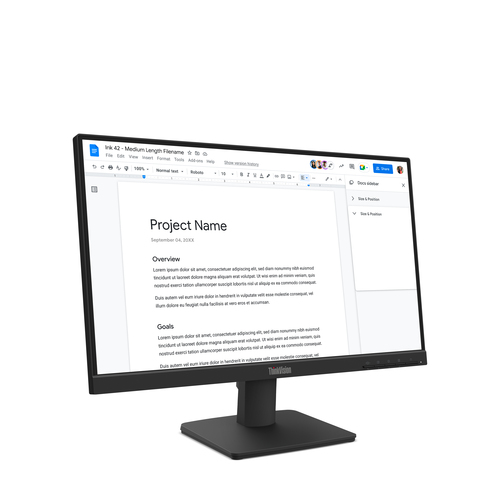 Miniatura 4 de Monitor Lenovo ThinkVision ThinkVision S22-4e LED, 21.5", Full HD, IPS, 100 Hz, 6 ms, Negro