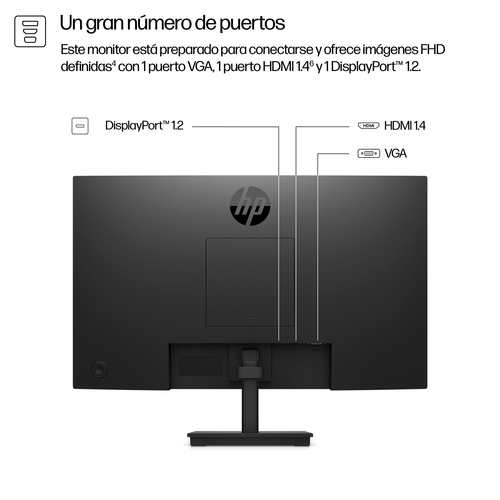 Miniatura 3 de Monitor HP Series 3 Pro LCD, 23.8", Full HD, IPS, 100 Hz, 5 ms, Negro
