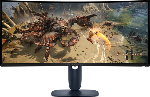 Monitor Alienware AW3425DWM LCD, 34", Wide Quad HD, VA, 180 Hz, 4 ms, FreeSync, Negro, Azul