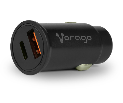 Miniatura 5 de Cargador Vorago 12 - 24 V, Universal, Auto, 1USB-C, Carga rápida, 20 W, Negro