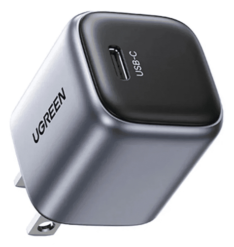 Cargador Ugreen 55527 100 - 240 V, Audífonos, Smartphone, Interior, 1USB-C, Carga rápida, Perlado, Blanco