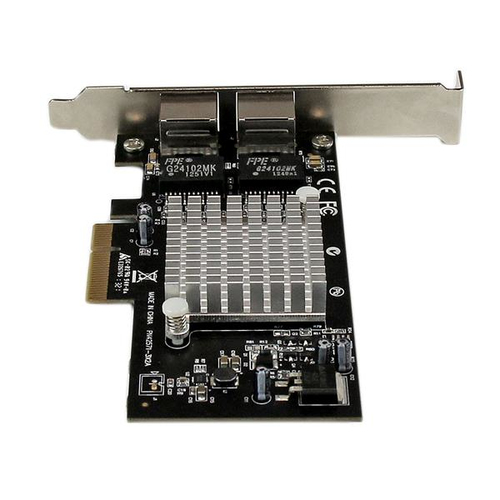 Miniatura 3 de Tarjetas de red StarTech.com PCI Express, RJ-45 2, 2000 Mbit/s, Alámbrico, Aluminio, Negro