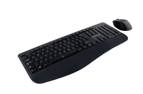 Miniatura 2 de Teclado Inalambrico Ergonomico Perfect Choice PC-201236 Espanol, Tamano completo (100%), Teclado numerico, Negro