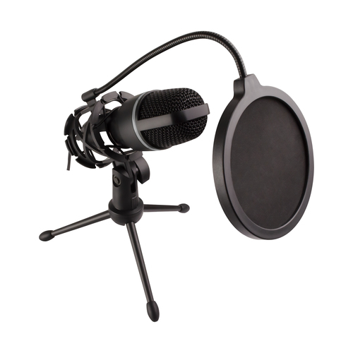 Microfono Perfect Choice NOISE BARRIER PC-110583 48 kHz, Alambrico, 3.5 mm (1/8"), Antipop, Negro