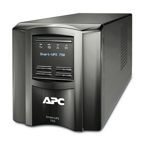 No Break APC SMT750C 0.75 kVA / 500 W, 540 J, Entrada 144 V, 6 salidas AC, Negro