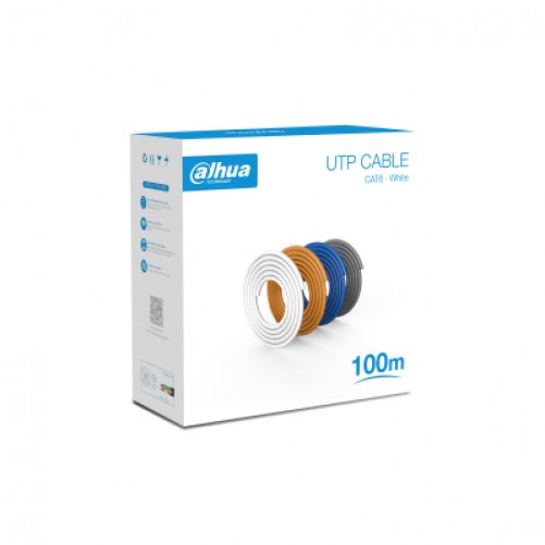 Bobina Dahua Technology PFM920I-6UN-C Cat6, 100 m, U/UTP (UTP), Blanco