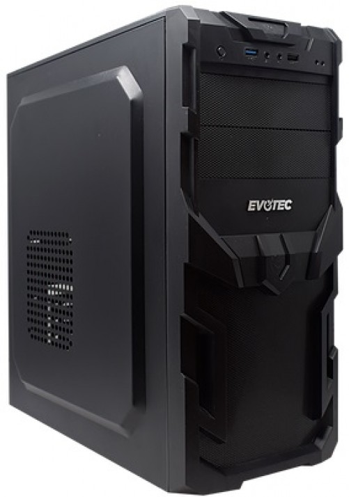 Gabinete Evotec EV-1005 Mini Tower, PSU 600 W, PSU Si, Negro