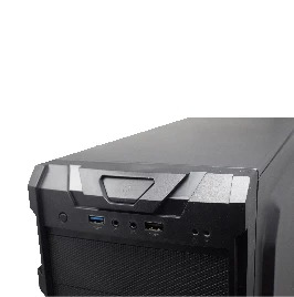Miniatura 5 de Gabinete Evotec EV-1005 Mini Tower, PSU 600 W, PSU Si, Negro