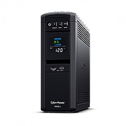 No Break CyberPower CP1500PFCLCDa 1.5 kVA / 1000 W, 1445 J, Entrada 144 V, 12 salidas AC, Negro