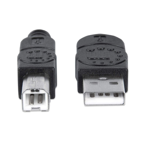 Miniatura 2 de Cable USB Manhattan USB A a USB B, 480 Mbit/s, Negro