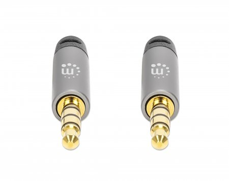 Miniatura 3 de Cable de audio Manhattan Cable Auxiliar de Audio Estéreo 3,5mm a 3,5mm, 2 m, Negro, Plata
