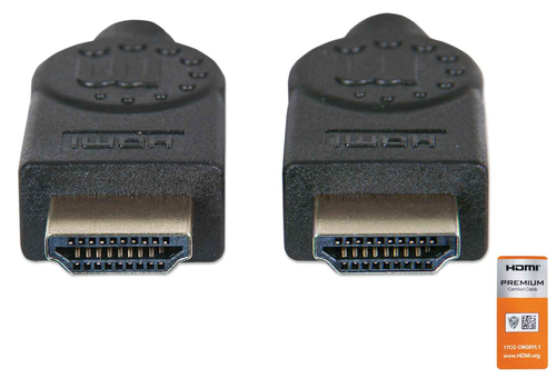 Miniatura 2 de Cable Hdmi Manhattan Canal Ethernet, 1 m, 18 Gbit/s, Negro
