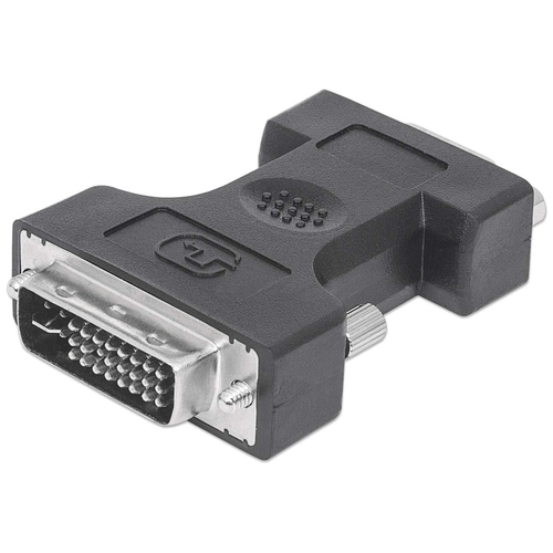 Adaptador Manhattan Adaptador de Vídeo Digital DVI-I a VGA, Negro