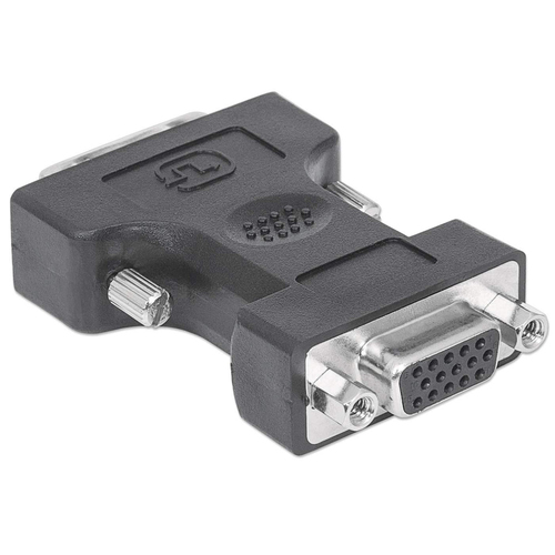 Miniatura 2 de Adaptador Manhattan Adaptador de Vídeo Digital DVI-I a VGA, Negro