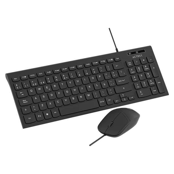 Miniatura 3 de Kit de Teclado y mouse alambrico Acteck 2 en 1, Creator Compact MK235, Negro