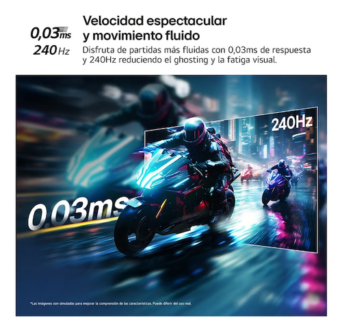 Miniatura 2 de Monitor LG 27GX704A-B OLED, 27", Quad HD, OLED, 240 Hz, 0.03 ms, FreeSync, NVIDIA G-SYNC, Negro