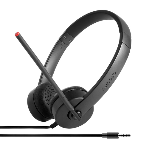 Audífonos Lenovo Stereo Analog Diadema, Alámbrico, 3.5 mm, Negro