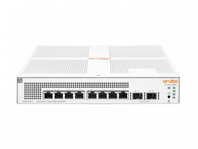 Switch HPE Instant On 1930 Gigabit Ethernet, 8 puertos PoE clase 4 2SFP 124 W (JL681A)