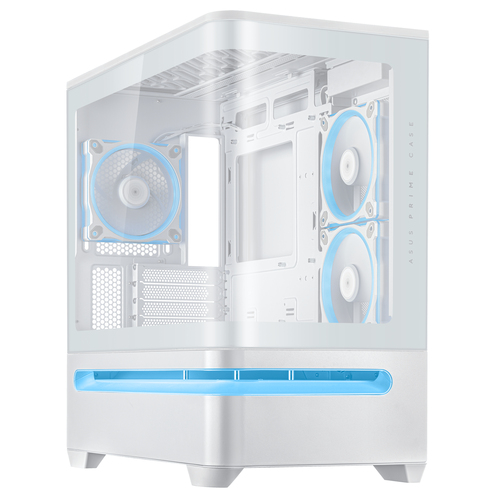 Gabinete ASUS PRIME Prime AP202 ARGB Midi Tower, PSU No, Vent. 1x 120 mm, Blanco