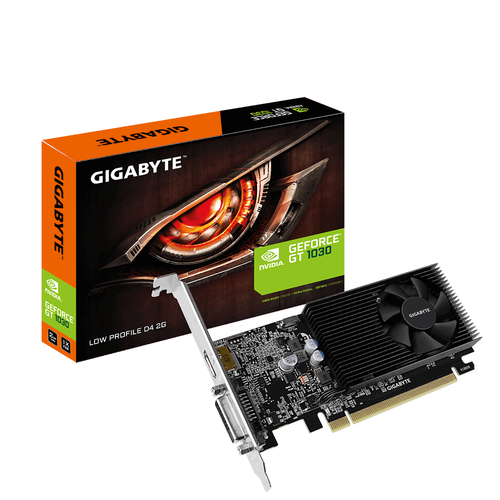 Tarjeta de Vídeo GIGABYTE GeForce GT 1030 2GB GeForce GT 1030, 2 GB, 64 Bit, GDDR4, PCI Express x16 3.0