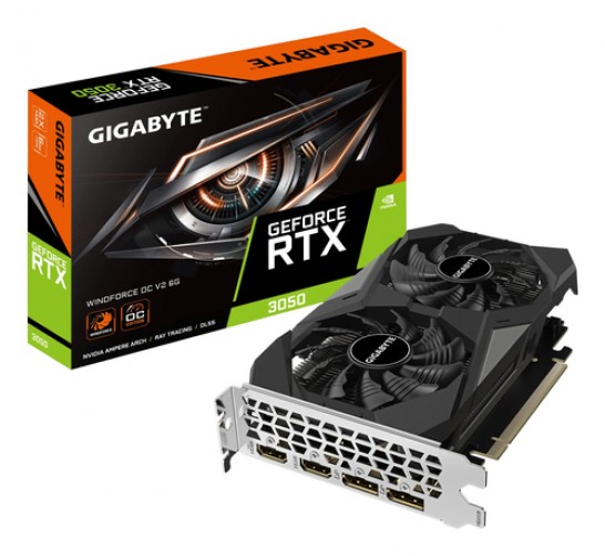 TARJETA DE VIDEO GIGABYTE GV-N3050WF2OCV2-6GD, ATX, 6GB, 96 BITS, GDDR6, PCI-E 4.0