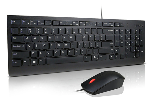 Miniatura 5 de Kit Teclado y Mouse Lenovo 4X31R64424 USB, Alámbrico, 1600 DPI, Negro