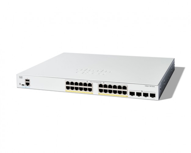 Switch Cisco Catalyst 1300 Gestionado, L2/L3, RJ-45 24, Gigabit Ethernet (10/100/1000), 24 POE, Gris