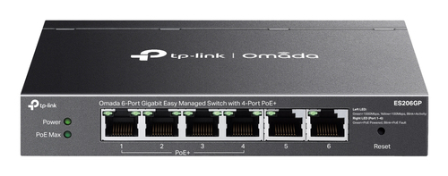 Switch Gigabit / 6 Puertos / 4 PoE+ 65W / Gestia?n Cloud SDN / Fanless / Alcance PoE 250 m (820.2 ft) / QoS y VLAN