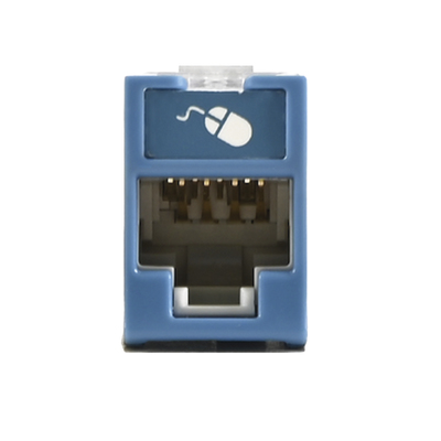 Conector Siemon U5-H06NS Tipo de construcción Plano, Conector 1 RJ-45, Categoría Cat5e, Blindaje de cable U/UTP (UTP), Color Azul