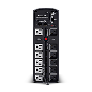 Miniatura 4 de No Break CyberPower CP1500PFCLCDa 1.5 kVA / 1000 W, 1445 J, Entrada 144 V, 12 salidas AC, Negro
