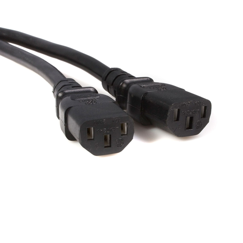Miniatura 5 de Cables de poder StarTech.com PXT100Y Macho, Hembra 110 - 240 V, 3 m, Negro