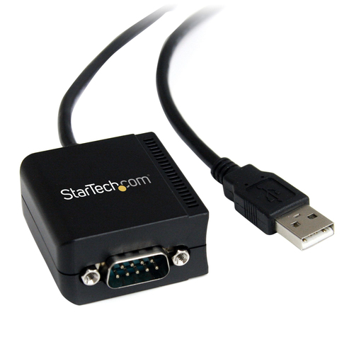 Adaptador StarTech.com DB-9 a USB A, Negro