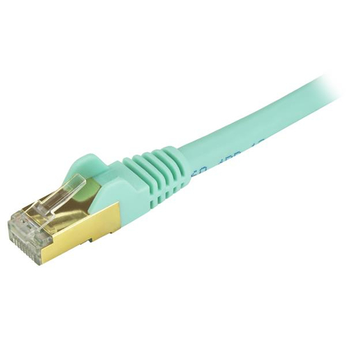 Miniatura 2 de Cable de Red StarTech.com Cable de 1.5m de Red Ethernet RJ45 Cat6 Blindado STP - Cable sin Enganche Snagless – Aqua, 1.5 m, Cat6a, RJ-45, RJ-45, Turquesa