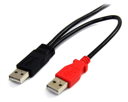 Miniatura 5 de Cable USB StarTech.com Mini-USB B a 2 x USB A, 480 Mbit/s, Negro, Rojo
