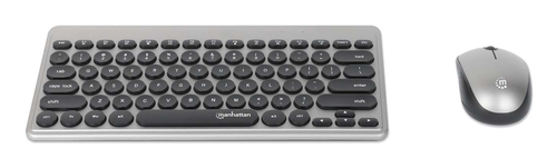Miniatura 4 de Teclado Inalámbrico Manhattan 10 m, Teclado numérico, Negro, Plata