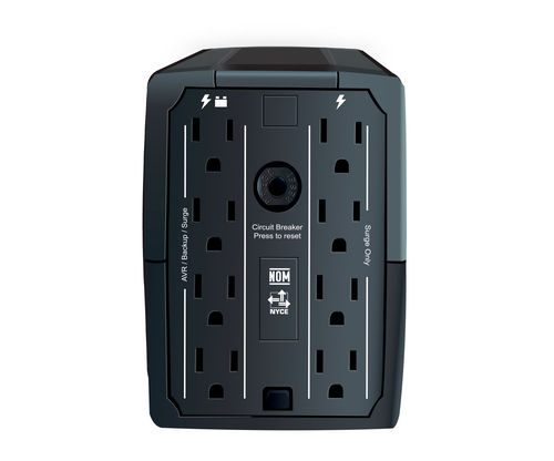 Miniatura 2 de No Break CDP R-UPR758 0.75 kVA / 375 W, 300 J, Entrada 154 V, 8 salidas AC, Negro
