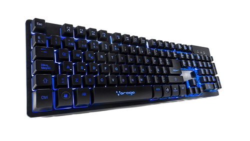 Teclado Vorago KB-502 Español, Alámbrico, USB, LED RGB, Negro