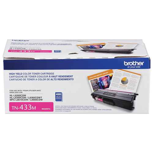 Miniatura 2 de Tóner Brother TN-433M Original, Magenta, Alto rendimiento (XL)