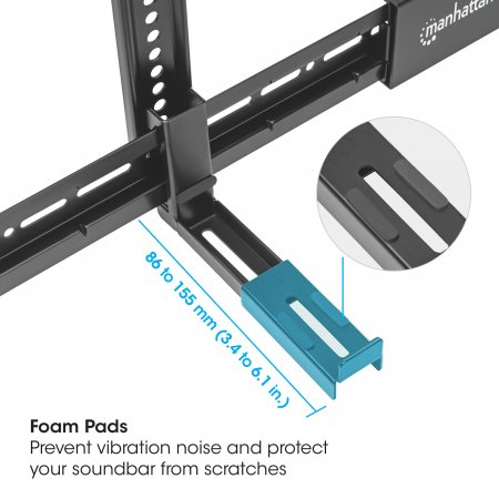 Miniatura 2 de SOPORTE BARRA DE SONIDO TV P PARED SOPORTA 15KG