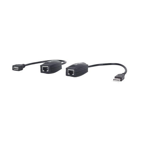 Miniatura 4 de Tarjetas de red Manhattan Extensor de línea USB USB, RJ-45 2, 12 Mbit/s, Alámbrico, Negro