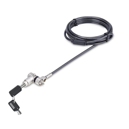 Cable antirrobo StarTech.com Kensington, Nano, Noble, 2 Teclas, 2 m, Acero al carbón, Plástico, Negro