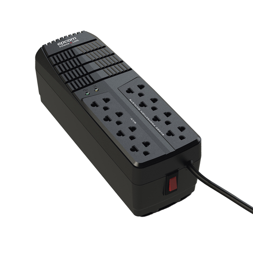Regulador Epcom EPL2000AVR 2 kVA / 1000 W, Entrada 95 - 148 V, 8 salidas AC, Negro