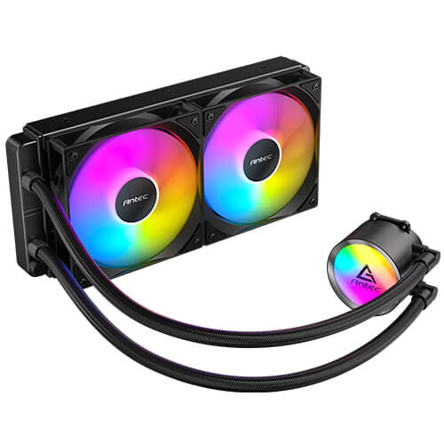 Miniatura 5 de Enfriamiento Liquido ANTEC Omni 240 ARGB, radiador de 240 mm, dos ventiladores de 120 mm PWM, iluminacion ARGB 3 pines, negro.