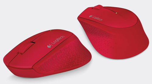 Miniatura 2 de Mouse Logitech M280 Óptico, 3 Botones, 1000 DPI, RF inalámbrico, 25 m, Rojo