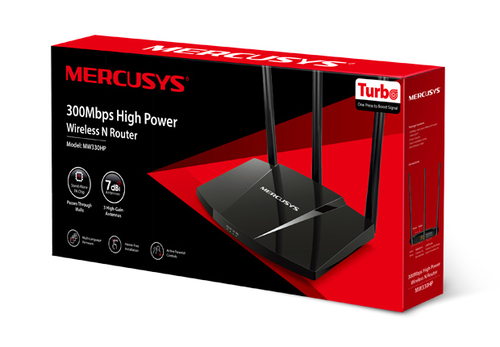 Miniatura 2 de Ruteador Inalambrico Mercusys MW330HP 3 ant., Wi-Fi 4 (802.11n), 3 RJ-45, 300 Mbit/s, Negro